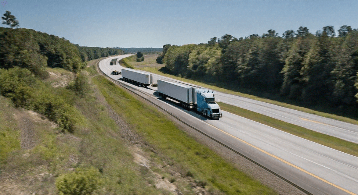 Optimizing Semitruck Platooning for Safety and Pavement Life